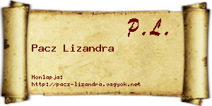 Pacz Lizandra névjegykártya